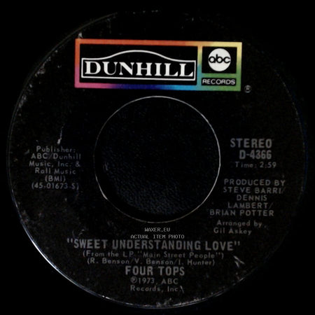 Four Tops - Main Street People / Sweet Understanding Love side B