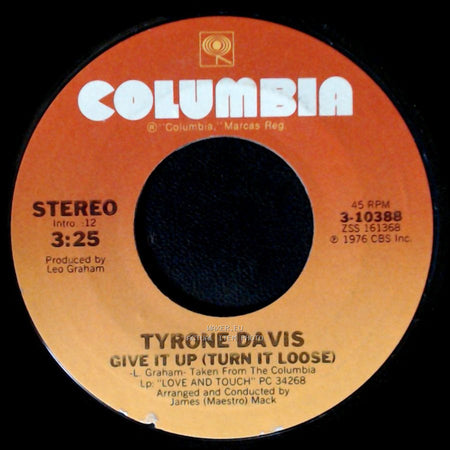 Tyrone Davis - You're Too Much / Give It Up (Turn It Loose) side B