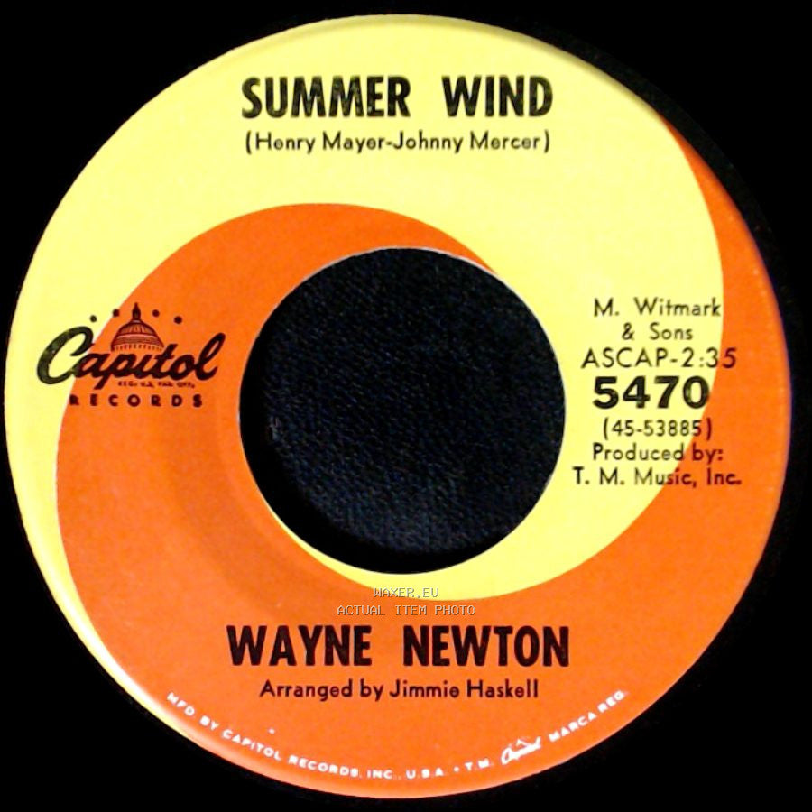 Wayne Newton - I'll Be Standing By / Summer Wind side B