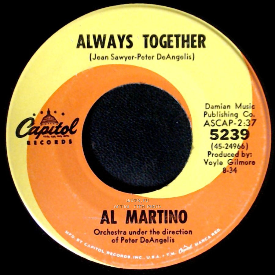 Al Martino - Always Together / Thank You For Loving Me side A