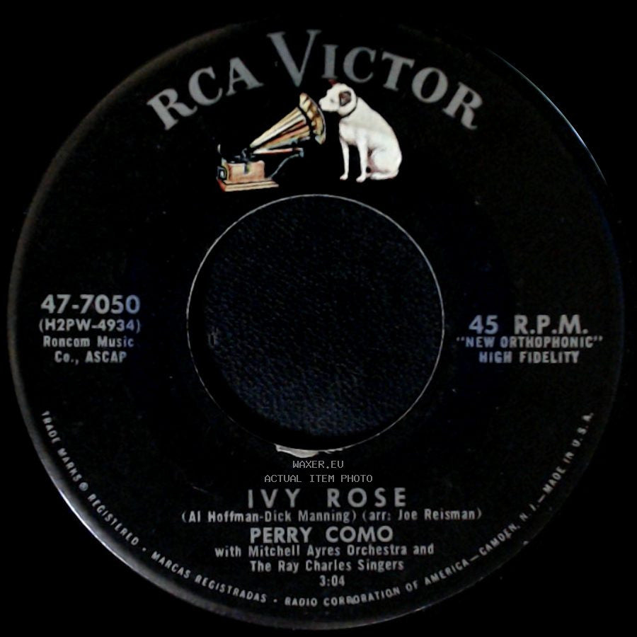 Perry Como - Just Born (To Be Your Baby) / Ivy Rose side B