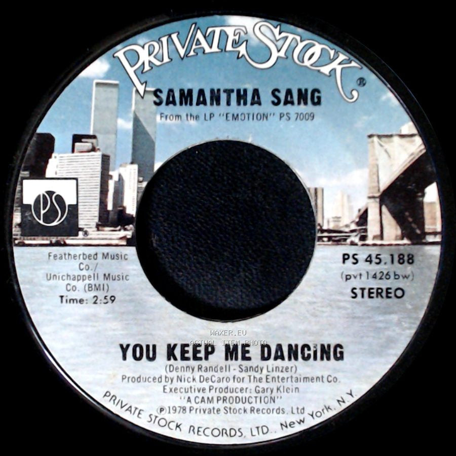 Samantha Sang - Change Of Heart / You Keep Me Dancing side B