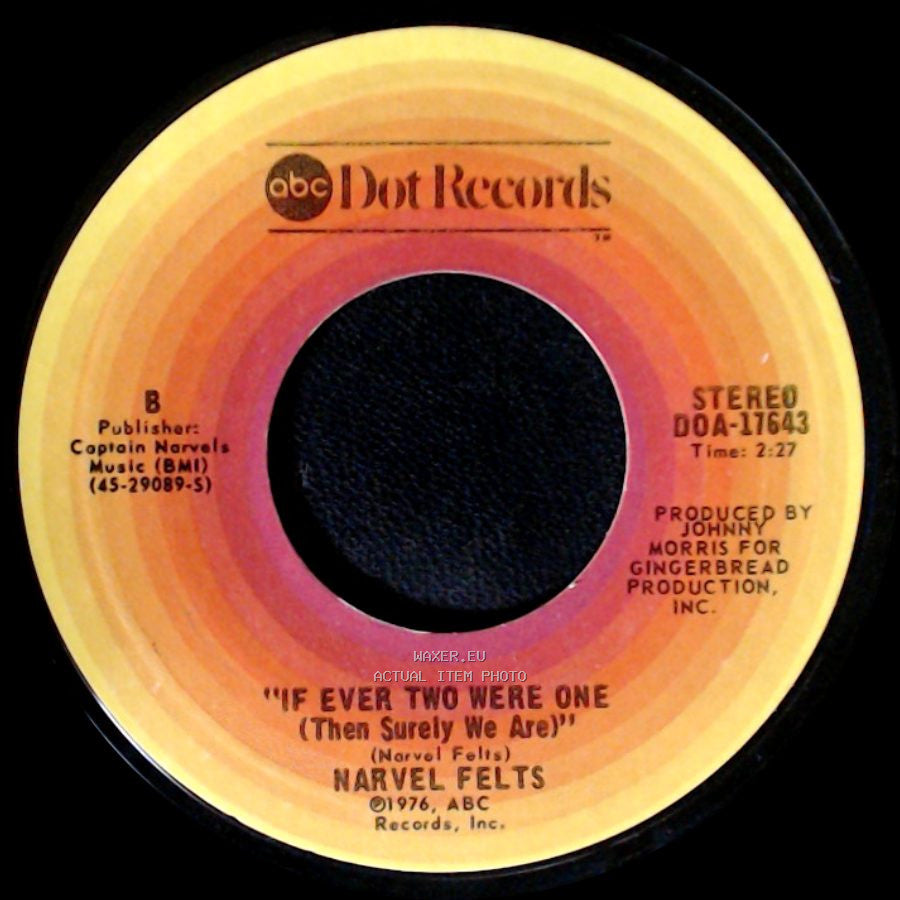 Narvel Felts - My Prayer / If Ever Two Were One (Then Surely We Are) side B