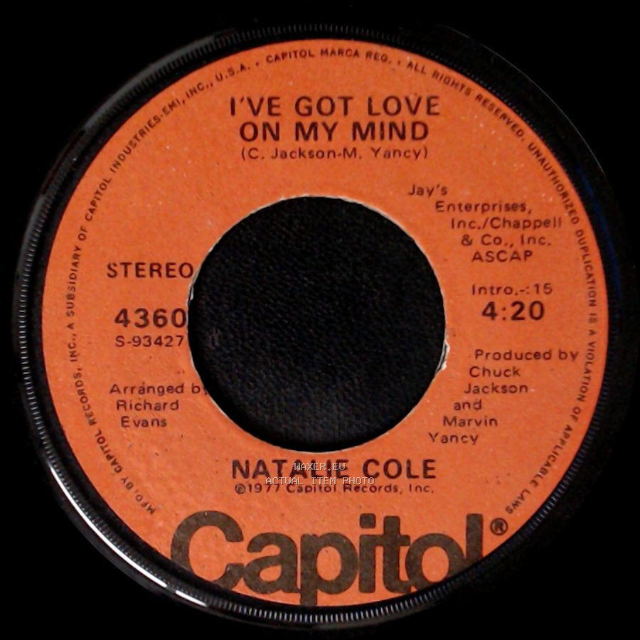 Natalie Cole - I've Got Love On My Mind / Unpredictable You side A