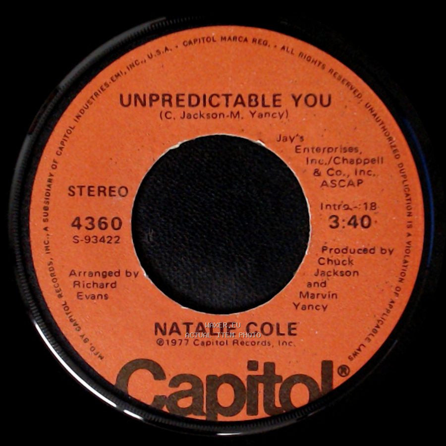 Natalie Cole - I've Got Love On My Mind / Unpredictable You side B
