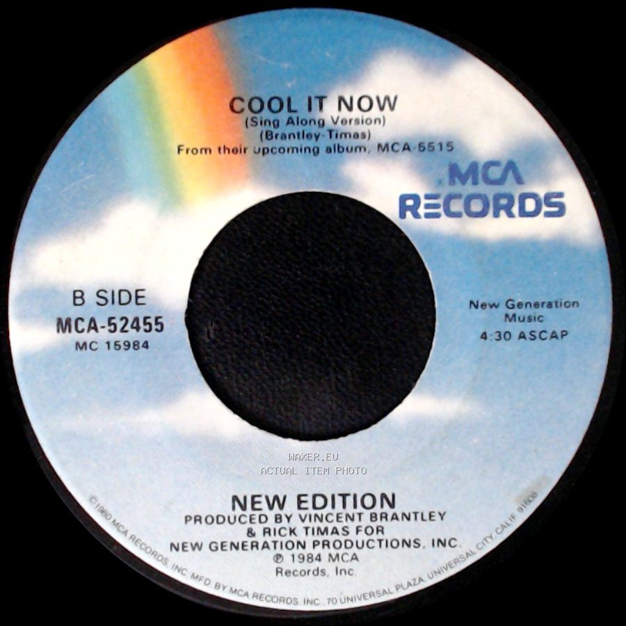 New Edition - Cool It Now / Cool It Now (Sing Along Version) side B