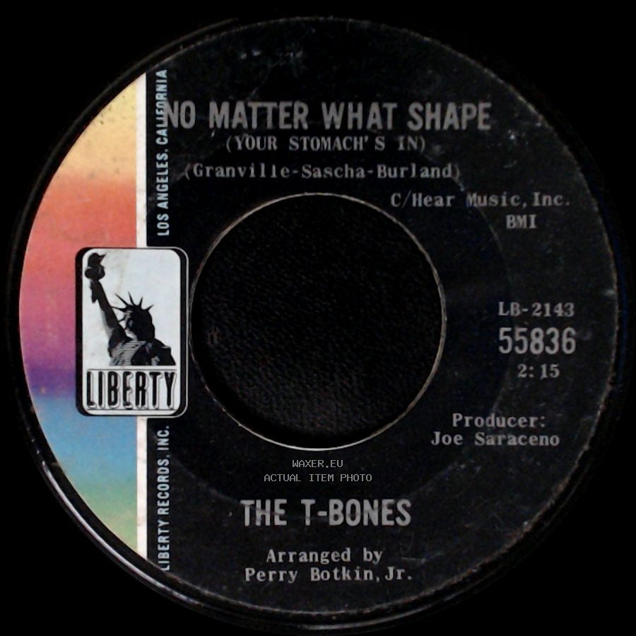 The T-Bones - No Matter What Shape (Your Stomach's In) / Feelin' Fine (Peli) side A