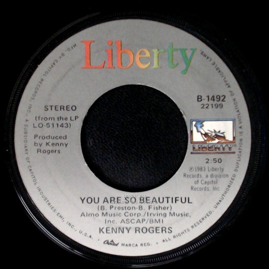 Kenny Rogers And Sheena Easton / Kenny Rogers - We've Got Tonight / You Are So Beautiful side B