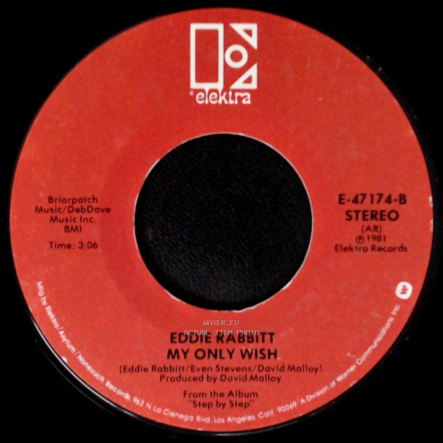 Eddie Rabbitt - Step By Step / My Only Wish side B