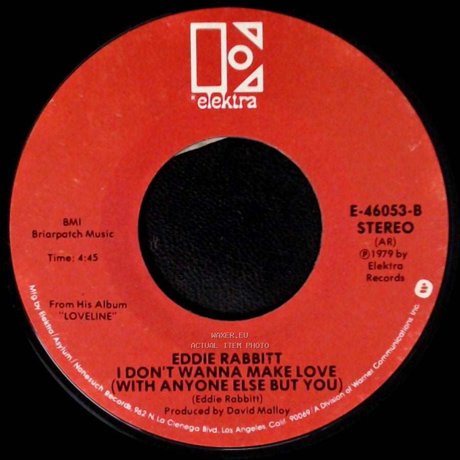 Eddie Rabbitt - Suspicions / I Don't Wanna Make Love (With Anyone Else But You) side B