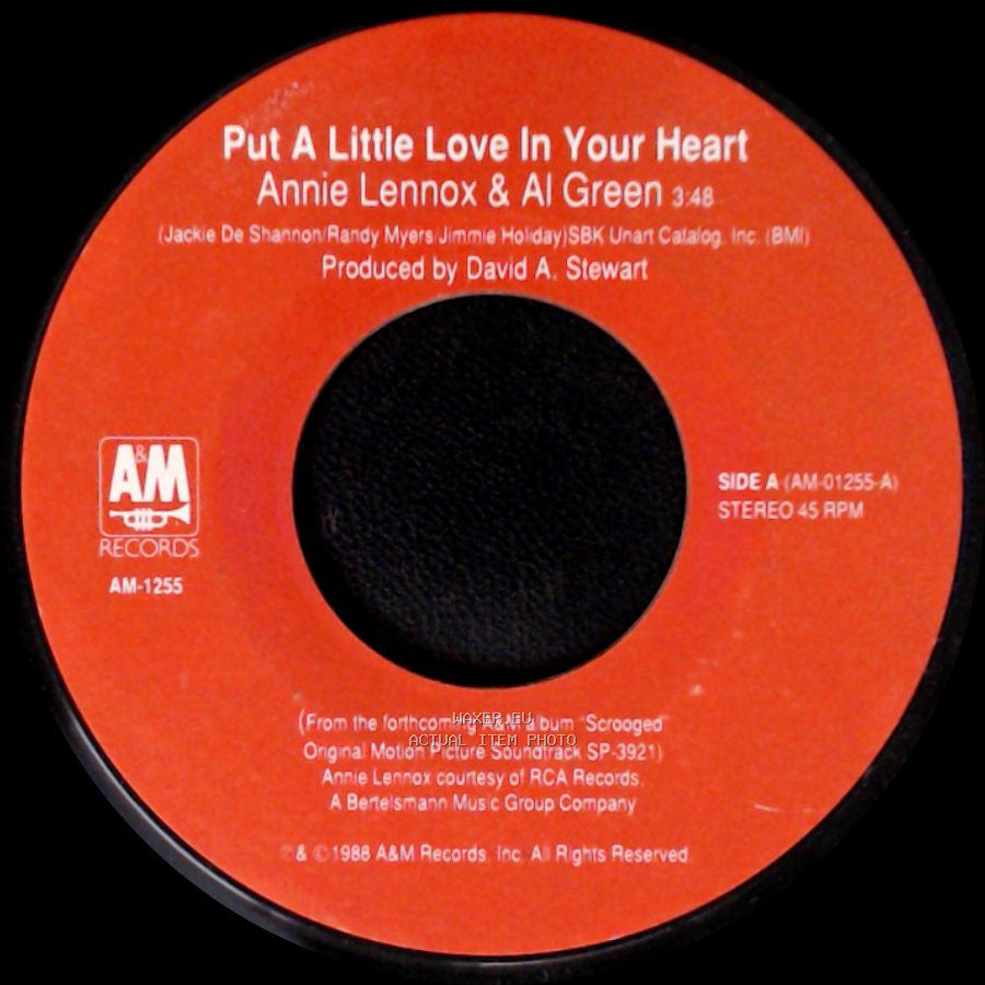 Annie Lennox & Al Green - Put A Little Love In Your Heart / A Great Big Piece Of Love / The Spheres Of Celestial Influence side A