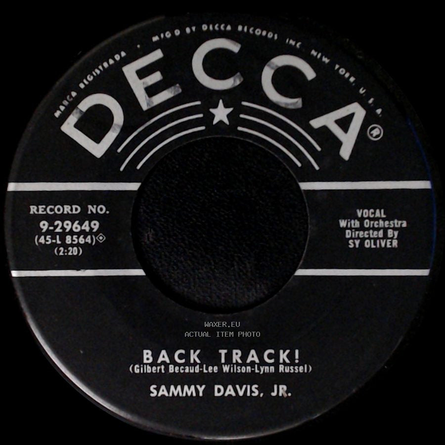 Sammy Davis, Jr. - Back Track! / It's Bigger Than You And Me side A