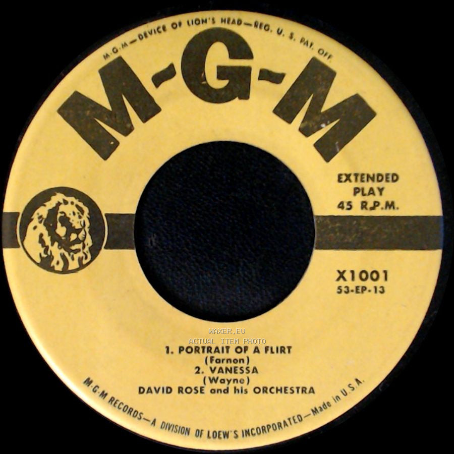 David Rose And His Orchestra - 1. The Mask Waltz / 2. Love Makes The World Go Round / Portrait Of A Flirt / Vanessa side B