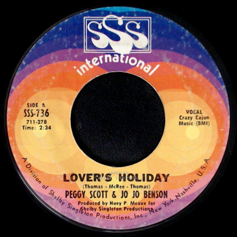 Peggy Scott & Jo Jo Benson - Lover's Holiday / Here With Me side A