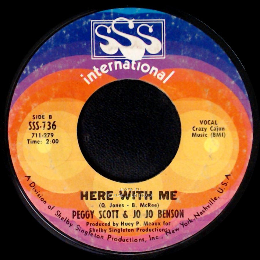 Peggy Scott & Jo Jo Benson - Lover's Holiday / Here With Me side B
