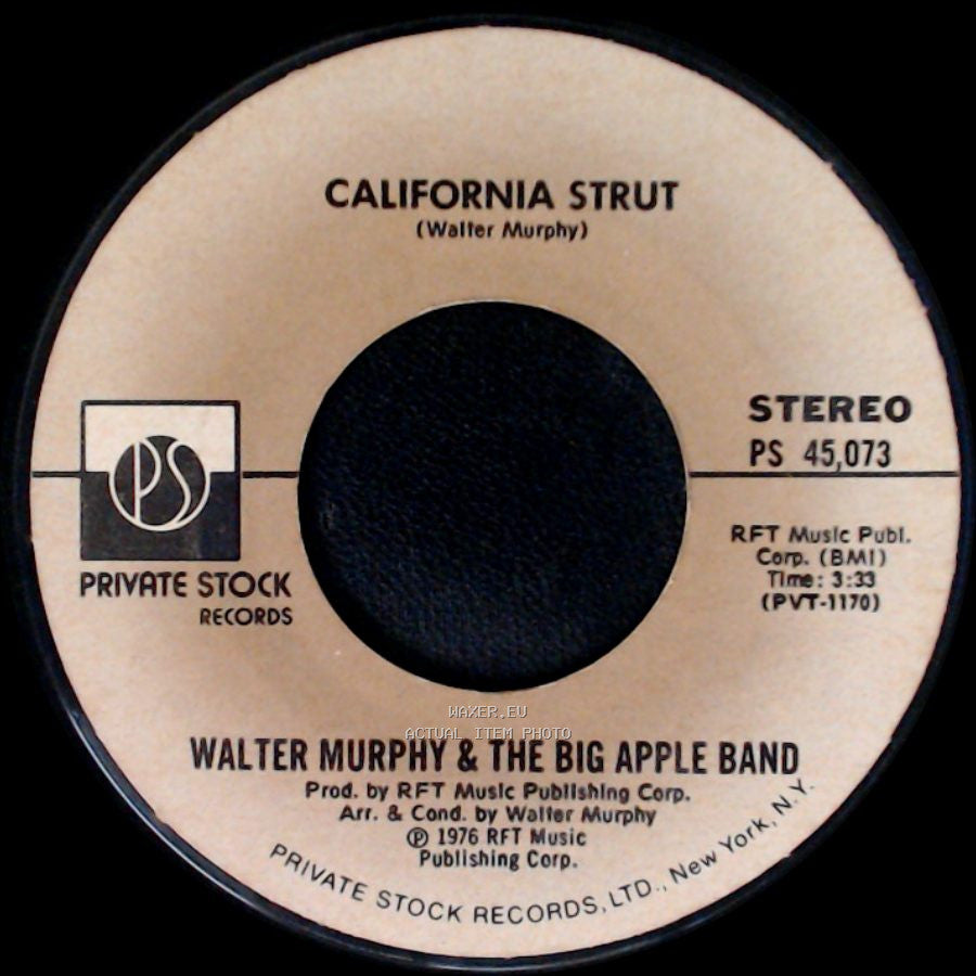 Walter Murphy & The Big Apple Band - A Fifth Of Beethoven / California Strut side B