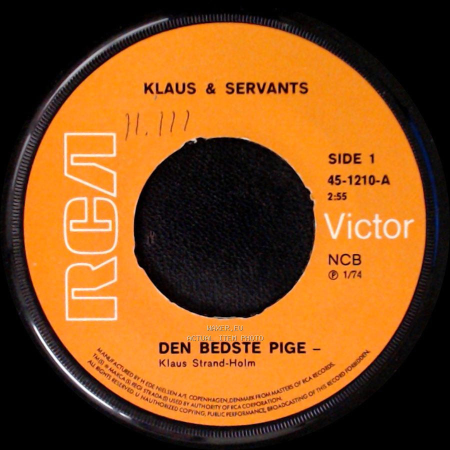 Klaus & Servants - Den Bedste Pige - / Zoologisk Have side A