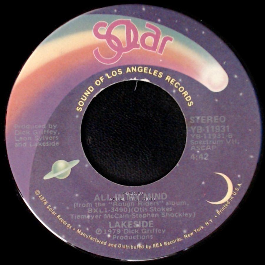 Lakeside - All In My Mind / From 9:00 Until side A