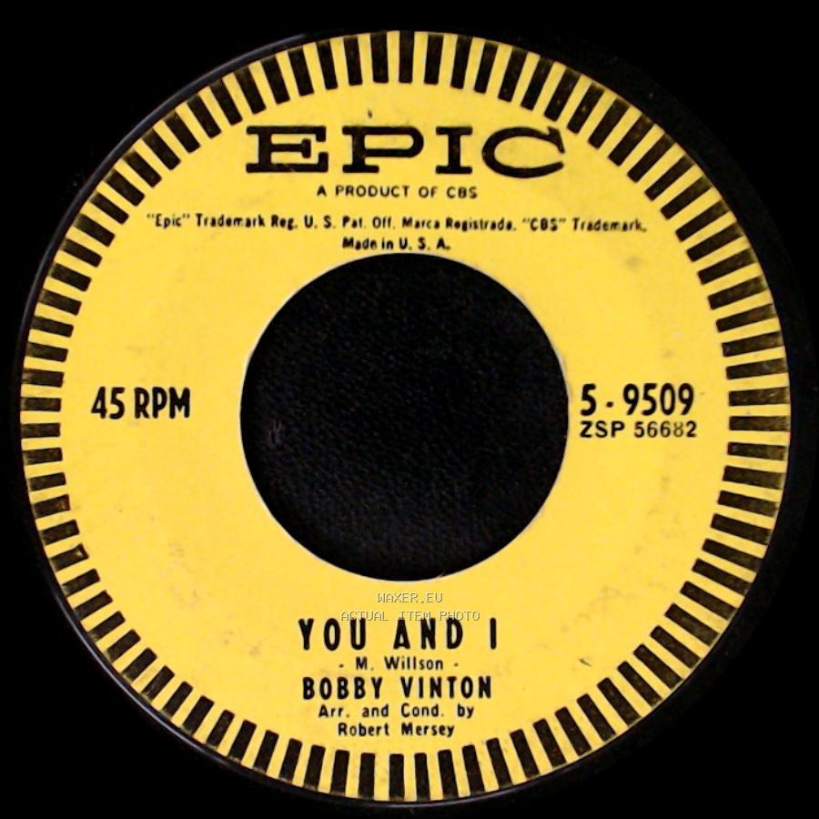Bobby Vinton - Roses Are Red (My Love) / You And I side B
