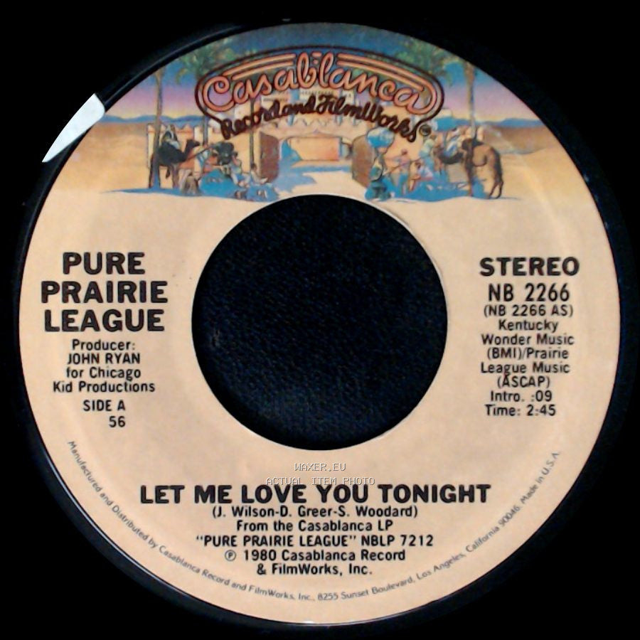 Pure Prairie League - Let Me Love You Tonight / Janny Lou side A