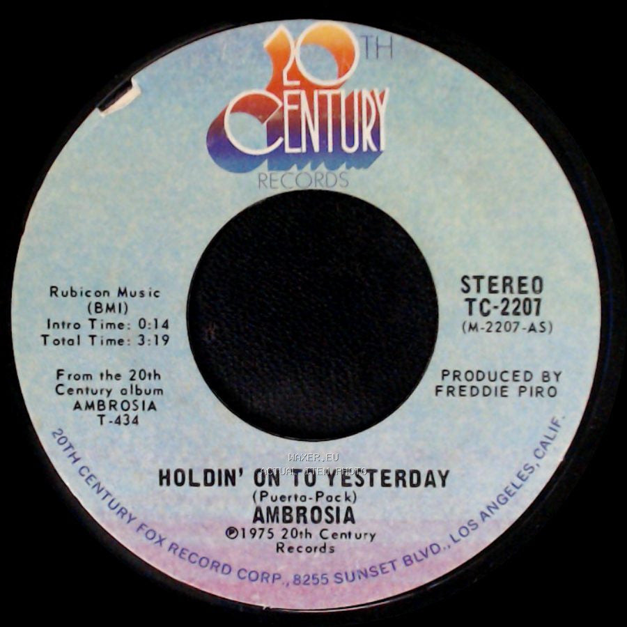 Ambrosia - Holdin' On To Yesterday / Make Us All Aware side A