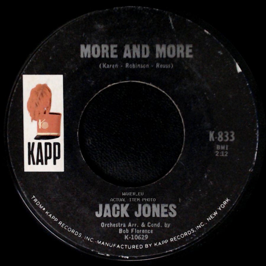 Jack Jones - Now I Know / More And More side B