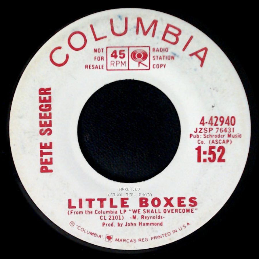 Pete Seeger - Mail Myself To You / Little Boxes side B