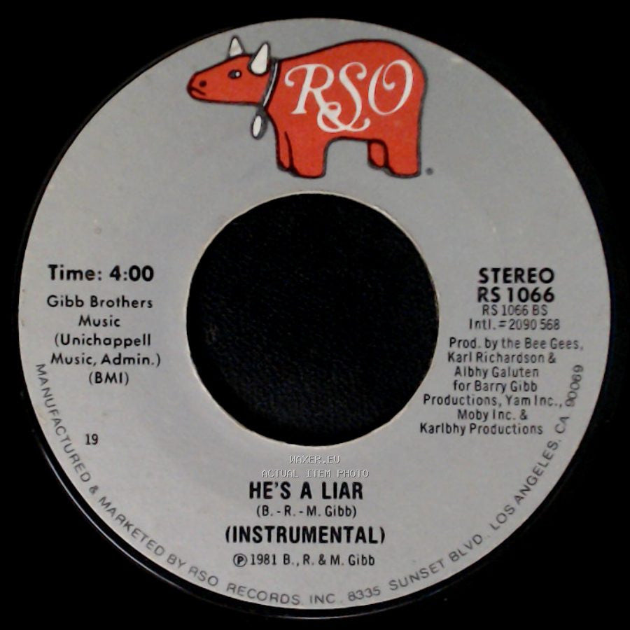 Bee Gees - He's A Liar (Instrumental) / He's A Liar side A