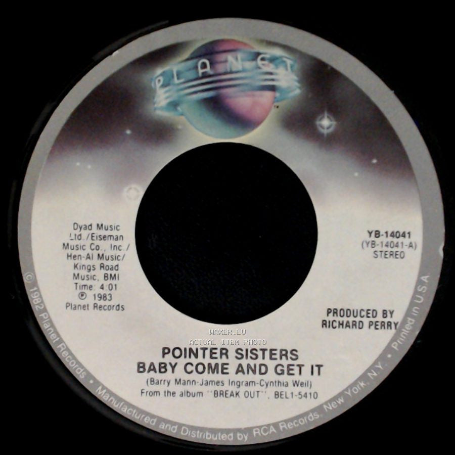 Pointer Sisters - Baby Come And Get It / Operator side A