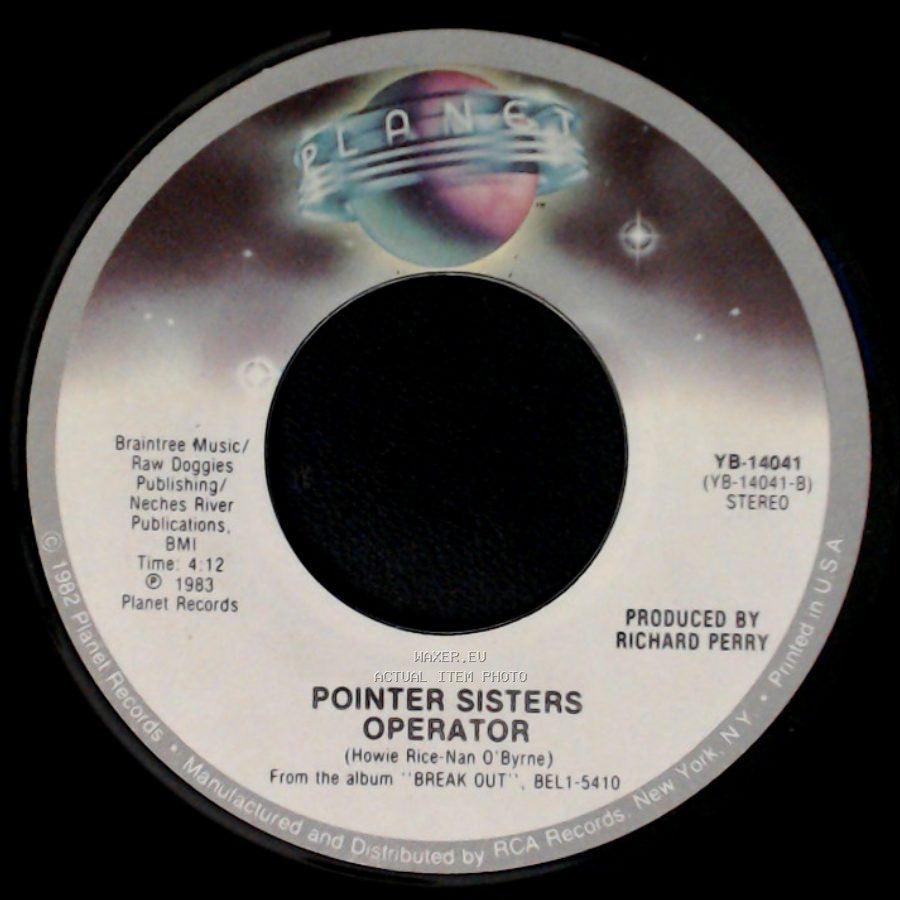 Pointer Sisters - Baby Come And Get It / Operator side B