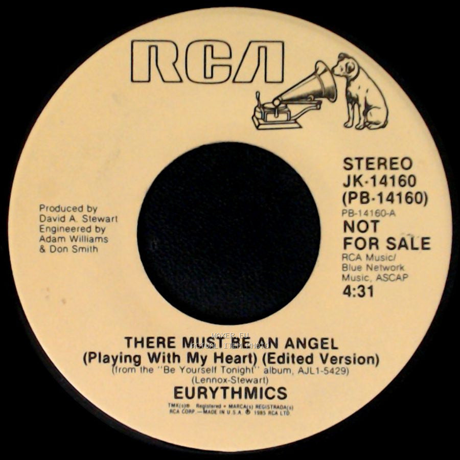 Eurythmics - There Must Be An Angel (Playing With My Heart) (Edited Version) / There Must Be An Angel (Playing With My Heart) (Edited Version) side A