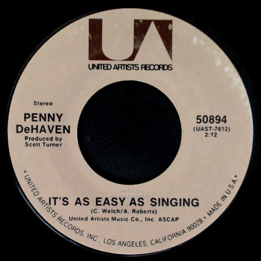 Penny Dehaven - It's As Easy As Singing / Gone side B