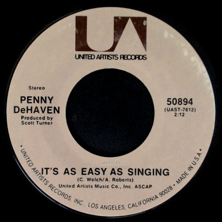 Penny Dehaven - It's As Easy As Singing / Gone side B