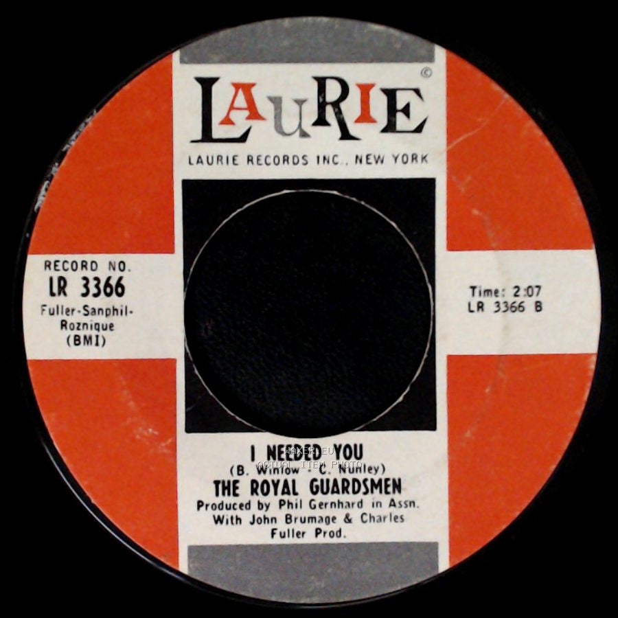 The Royal Guardsmen - I Needed You / Snoopy Vs. The Red Baron side A