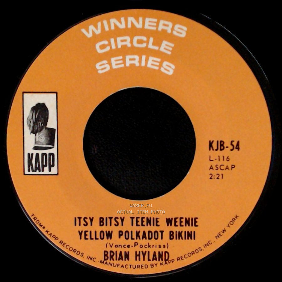 Jerry Keller / Brian Hyland - Here Comes Summer / Itsy Bitsy Teenie Weenie Yellow Polkadot Bikini side B