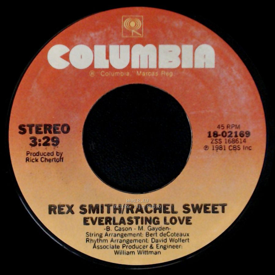 Rex Smith / Rachel Sweet - Everlasting Love / Still Thinking Of You / Billy And The Gun side A