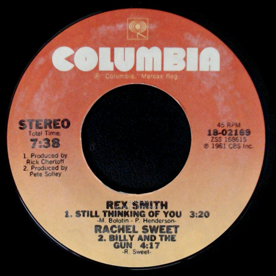 Rex Smith / Rachel Sweet - Everlasting Love / Still Thinking Of You / Billy And The Gun side B