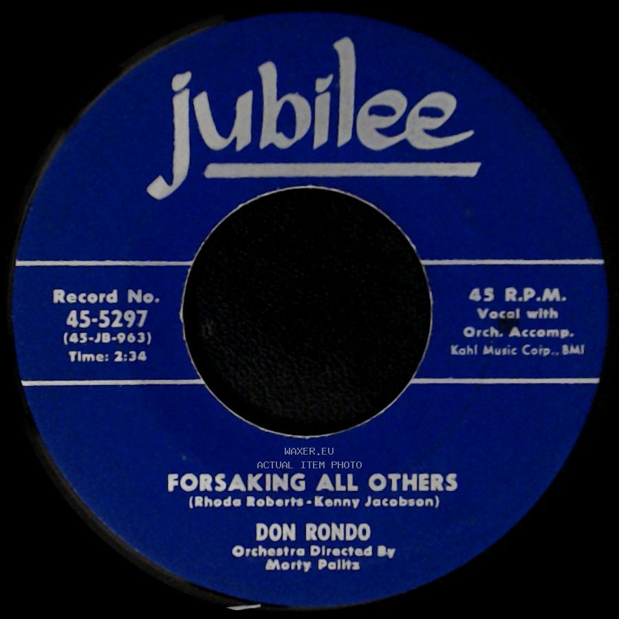 Don Rondo - Forsaking All Others / There's Only You side A