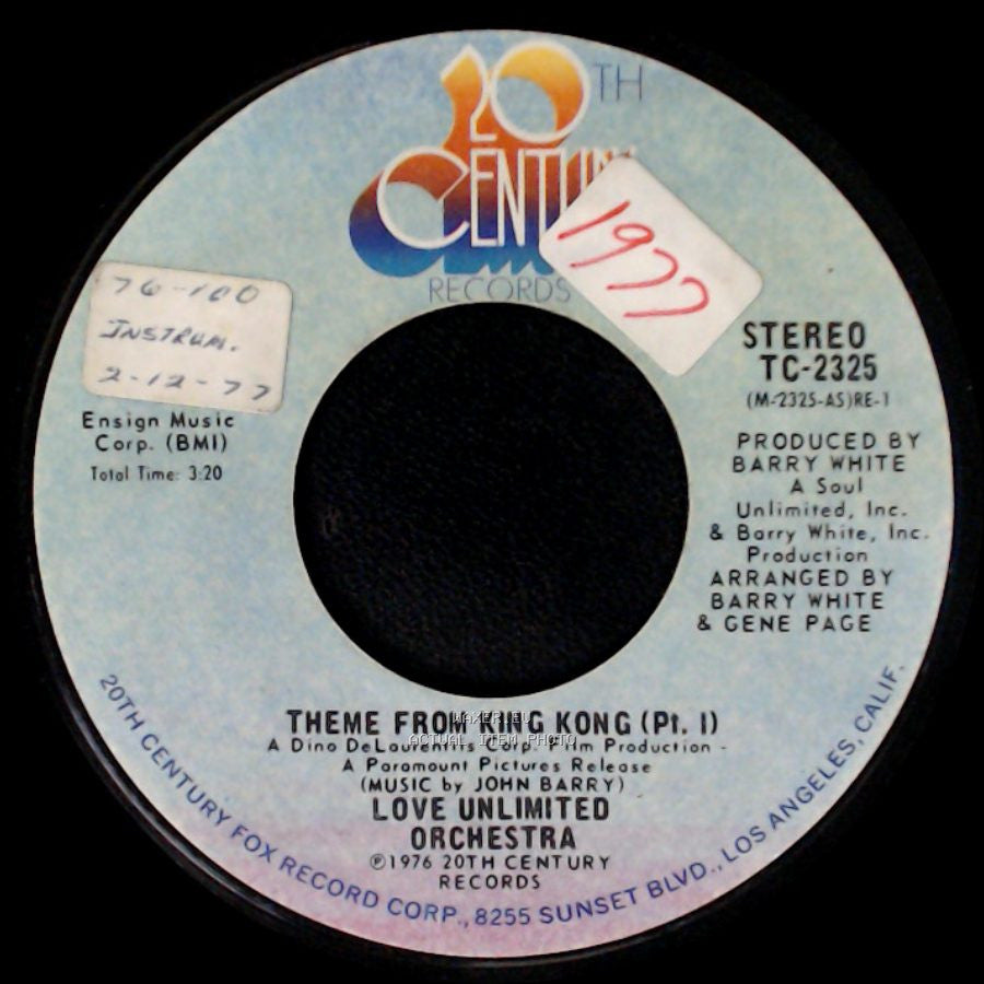 Love Unlimited Orchestra - Theme From King Kong (Pt. I) / Theme From King Kong (Pt. Ii) side A