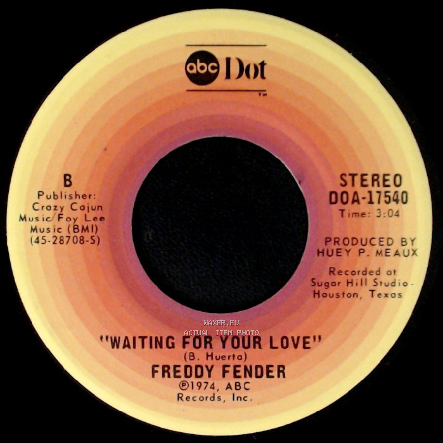 Freddy Fender - Before The Next Teardrop Falls / Waiting For Your Love side B