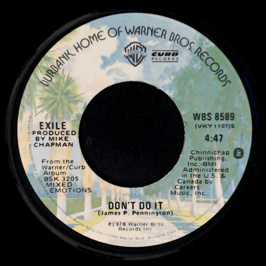 Exile - Kiss You All Over (Edit) / Don't Do It side B