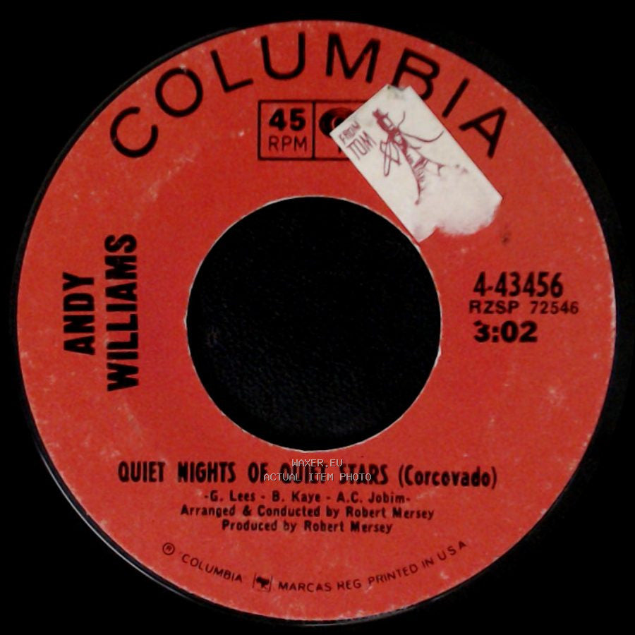 Andy Williams - I'll Remember You / Quiet Nights Of Quiet Stars (Corcovado) side B
