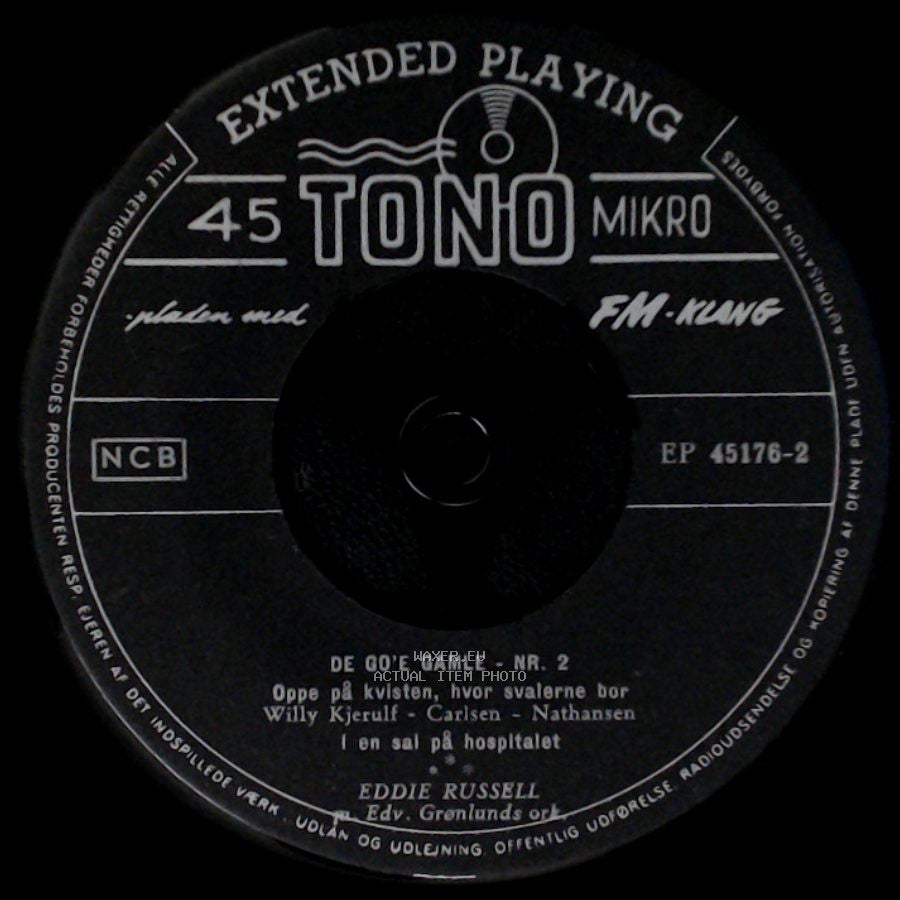 Eddie Russell M. Edv. Grønlands Ork. / Eddie Russell - De G0'e Gamle - Nr. 2 / De Go'e Gamle - Nr. 2 side B