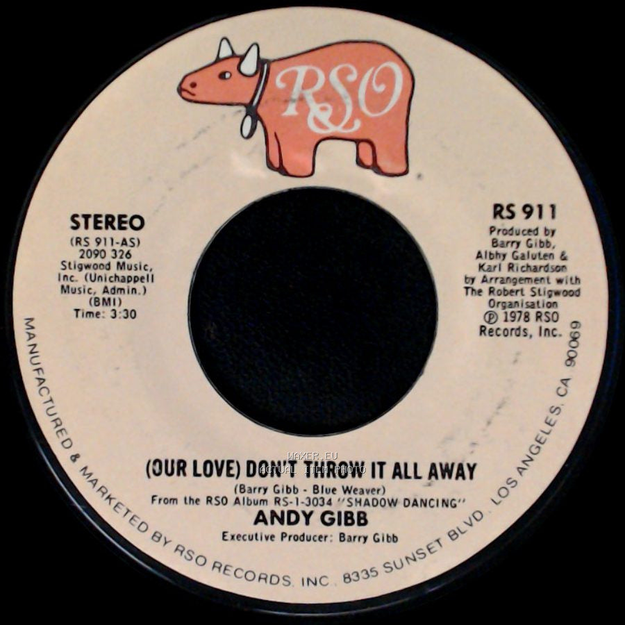 Andy Gibb - (Our Love) Don't Throw It All Away / One More Look At The Night side A