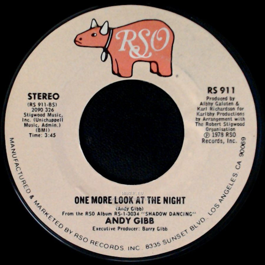 Andy Gibb - (Our Love) Don't Throw It All Away / One More Look At The Night side B