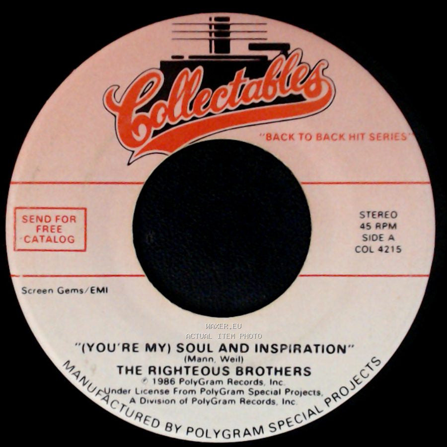 The Righteous Brothers / Conway Twitty - (You're My) Soul And Inspiration / Lonely Blue Boy side A