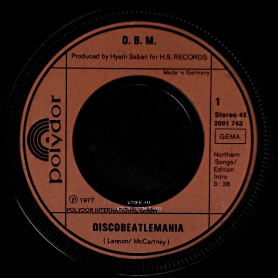 D. B. M. - Discobeatlemania / Kiss Me side A