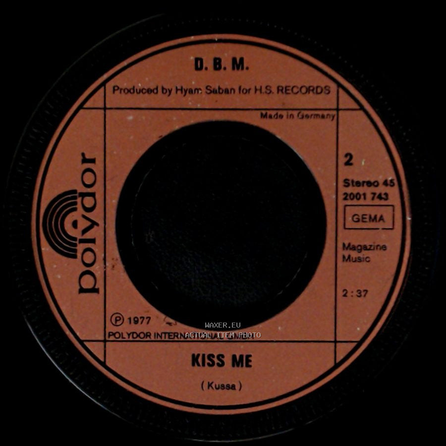 D. B. M. - Discobeatlemania / Kiss Me side B