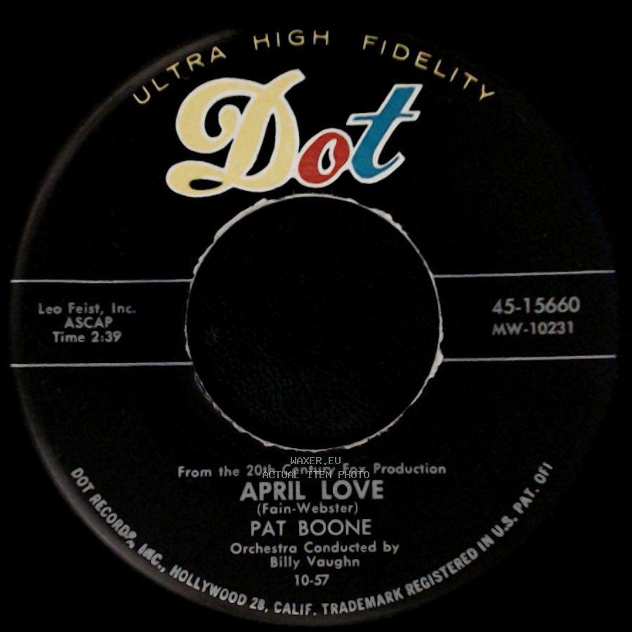 Pat Boone - When The Swallows Come Back To Capistrano / April Love side B