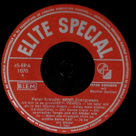 Peter Kreuder Mit Rhythm Section - Peter Kreuder Spielt Evergreens / Peter Kreuder Spielt Evergreens side A
